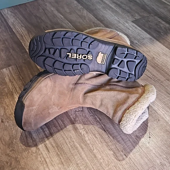 Sorel Waterfall Waterproof Tan Leather Boots - Picture 5 of 8